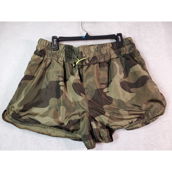 Lot‎ Of 2 No Boundaries Shorts Womens 17 Green Camo Print Button Fly Drawstring - Picture 5 of 16